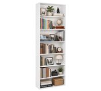 Ginhow Bibliothèque Blanche 1 Pièce Étroite Haute 60 x 23,5 x 209,5 cm