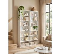 Ginhow Bibliothèque Blanche 2 Pièces Étroite Haute 60 x 23,5 x 209,5 cm