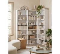 Ginhow Bibliothèque Blanche 3 Pièces Étroite Haute 60 x 23,5 x 209,5 cm