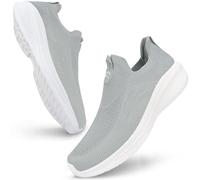 Giniros Basket Jogging Sneakers Hommes Chaussure de Course Trainer Tennis Sport Homme Chaussure Sport Homme Sneakers Casual Marche Sport Basquettes Gym Fitness Ourdoor Running, Gris Clair 43EU