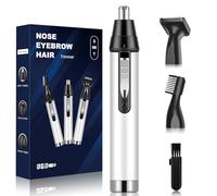 Ginity Tondeuse à poils pour oreilles et nez pour homme et femme, rechargeable 2 en 1 - Tondeuse professionnelle indolore pour sourcils et poils du visage avec moteur puissant