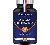 GINKGO BILOBA - Complexe Mémoire & Concentration BIO - Booste les Performances Cérébrales - Sauge BIO - 60 Gélules Vegan - Nutrimea - Fabrication Française