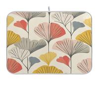 Ginkgo Biloba Tapis égouttoir à vaisselle en microfibre absorbant réutilisable lavable Taille M 101,6 x 114,3 cm