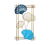 Ginkgo Décoration murale en métal 3D faite à la main | Décoration en métal pour la maison, le bureau, la chambre à coucher, le salon, le ginkgo fol en métal