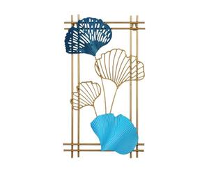 Ginkgo Décoration murale en métal 3D faite à la main | Décoration en métal pour la maison, le bureau, la chambre à coucher, le salon, le ginkgo fol en métal