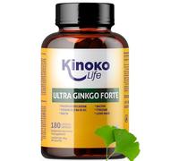 Ginkgo Forte Ultra - 180 Gélules avec Bacopa, Phosphatidylsérine, Crinière de Lion, Tyrosine, Niacine et Vitamines B, Nootropique Naturel