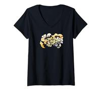 Ginkgo Grove Elegance Gingko Botanical Harmony T-Shirt avec Col en V