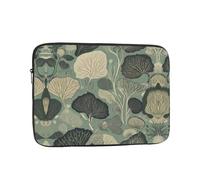 Ginkgo Housse pour ordinateur portable Motif feuille Accessoire indispensable pour les trajets et le bureau 15"