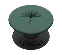 Ginkgo Minimaliste Vert Sauge Feuilles Gingko Tree PopSockets PopGrip Adhésif