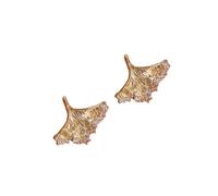 Ginkgos Boucles d'oreilles à tige en forme de feuilles et de cœur pour tous les jours Accessoire tendance pour femme Texture en alliage, heart shape, Comme décrit, Comme décrit.