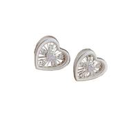 Ginkgos Boucles d'oreilles à tige en forme de feuilles et de cœur pour tous les jours Accessoire tendance pour femme Texture en alliage, heart shape, Comme décrit, Comme décrit.