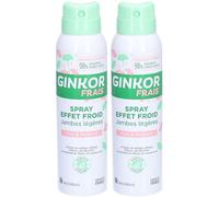 Ginkor Frais Spray Effet Froid Liquide 2x125 ml