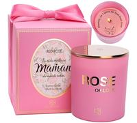 GINMEMORY Cadeau Maman, Cadeau Anniversaire Maman 8,1oz Bougie Parfumée | Cadeau Maman Joyeux Anniversaire, Cadeaux pour Mère Anniversaire Fête des Mères Noël des Fils et Filles, Carte Vœux