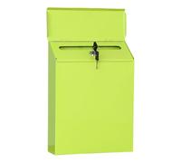 GinMimi Boîte aux lettres verrouillable en fer à fixer au mur - Convient pour porche et entrée - Solution de stockage sécurisée du courrier - Boîte aux lettres verrouillable en métal pour porte
