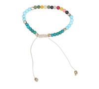 GinMimi Bracelets de perles faits à la main en pierre naturelle Chakras 2 mm Cristal réglable Fait à la main Bijoux pour femmes Chakras, taille unique, Comme décrit