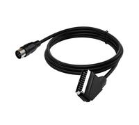 GinMimi Câble universel péritel vers 8 broches RVB AV flexible sans enchevêtrement pour plusieurs connectivités de périphériques, câble convertisseur vidéo péritel RVB