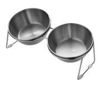 GinMimi Station d'alimentation surélevée robuste pour chien, gamelles réglables avec design résistant aux éclaboussures, base facile à nettoyer, gamelle antidérapante pour chats