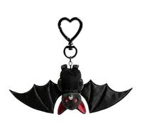 GinnYann Cute Black Bat Baby Keychain, 2-in-1 Transformable Plush Bag Charm, Charm Gifts for Goth Enthusiasts (1Pcs)