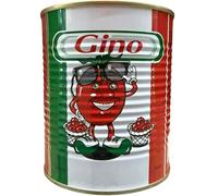 GINO - Double Concentré de Tomate 28% - Boîte 800 g | Texture épaisse et goût intense - idéal pour sauces, tajines, bolognaises et grandes préparations