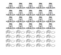 Ginobili 20 Ensembles D'Attaches à Verrouillage par Torsion de Qualité Marine, Œillet et Goujon à Bouton Tournant, pour Attaches en Toile, Boutons Tournants Durables et Faciles à Utiliser
