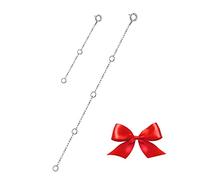 GinoMay Ensemble de Chaîne de Rallonges de Collier en Argent Sterling de 2 Pièces Pack 2" 4" - Argent Massif 925 Chaîne Fine Dianty Durable Réglable