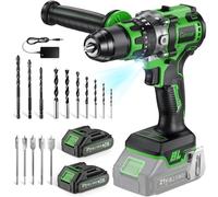 Ginour 90Nm Brushless Perceuse Visseuse Devisseuse Percussion sans fil 21V