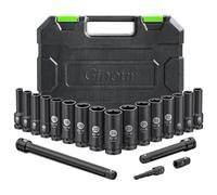 Ginour Jeu de douilles à choc 20 pièces, CR-V,8-24mm