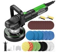 Ginour Polisseuse Orbitale 1050W pour voiture, 6 vitesses réglables (2000-6400 OPM), lustreuse polisseuse voiture avec poignée en D et poignée latérale, plateau de ponçage 150 mm / 6 pouces