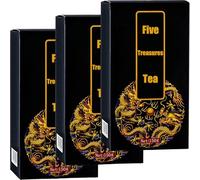 Ginseng Five Treasure Tea, Ginseng Mulberry Gouqi Tea Bags, Everyday Nourishing Liver Teas, Organic Mulberry Goji Berry Teas Bags (1box)