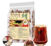 Ginseng Five Treasure Tea - Traditional Chinese Herbal Bags, Natural Blend with Mulberry & Goji Berry, Caffeine-Free for Daily Relaxation (25 Bags)
