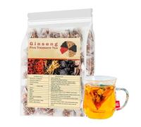 Ginseng Five Treasures Tea Kidney Tea - Organic Natural Wubao Tea for Daily Wellness, Traditional Teas Bags (1 pack)