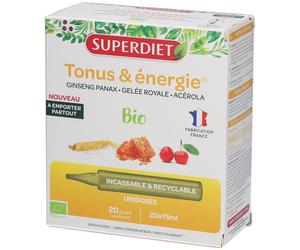 GINSENG GELÉE ROYALE ACÉROLA BIO - 20 Unidoses de 15 ml Ampoule(S) Buvable(S) 20x10