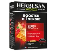 HERBESAN Ampoules buvables Panax Ginseng, Gelée Royale, Vitamine C, Acérola 20 x 10 ml