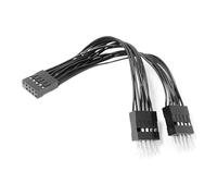 Gintai Adaptateur mâle 9 pin pour Carte mère vers Deux adaptateurs Femelles 9 Broches pour Extension USB Interne Répartiteur Double USB 2.0 pour Cartes mères, PC et Consoles de Jeux（10cm
