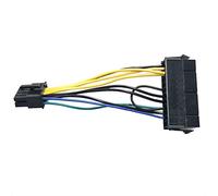 Gintai Câble d'alimentation ATX 24 broches vers 10 broches, 18 AWG, 13,2 cm, noir, jaune, bleu, PVC, cuivre, disposition des câbles