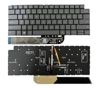 GinTai Clavier américain rétroéclairé de rechange pour Dell Vostro 5310 5320 5410 5415/Latitude 3320 3420 Gris