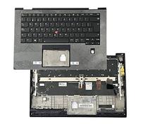 Gintai Clavier Espagnol C Shell Repose-Poignet pour Lenovo ThinkPad X1 Yoga 3rd Gen 20LD 20LE 20LF 20LG 460.0CX05.0005 SM10P95369