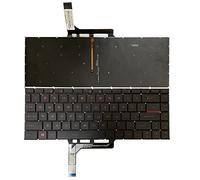 GinTai Clavier US rétroéclairé de remplacement pour ordinateur portable MSI GS65 Stealth 8SE/Stealth 8SF/Stealth 8SG/Stealth Thin 8RE/Stealth Thin 8RF/pour MSI GS65VR MS-16Q2 NSK-FDABN_800 P-180402-2