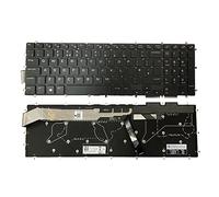Gintai Keyboard Clavier UK Layout pour Dell M15 R1, M17 R1 2019, 0K5Y90 K5Y90 0KN4-0D1UK16 SG-95000-2BA 18090600180 SN2280BL QWERTY Keyboard 4 Zone RGB Backlit Laptop