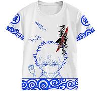 Gintama - 3D Anime Character Print T-Shirt Sakata Gintoki - Loose Couple Round Neck Plus Size Short Sleeve Modal Fabric Full Color Half Sleeve Size XXS to 5XL(Large)