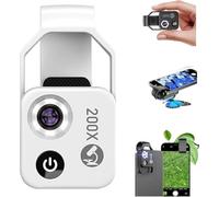 GINTBN Nano Zoom 200x pour iPhone, Nanozoom 200x pour iPhone avec CPL, objectif Nano zoom pour iPhone, microscope de poche portable 200x grossissement pour iPhone et Android Zoom