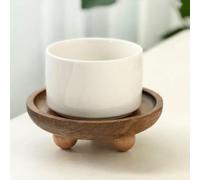 GINTBN - Présentoir en bois, support de piédestal en bois, plateau étagé pour décoration de savon, plantes, bougies, comptoir, cuisine, salle de bain