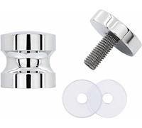 GINTON Poignée de paroi de douche, poignée de porte de douche, boutons de porte, boutons et poignées en acier inoxydable noir/argent, poignées de porte coulissante en verre for commode de douche