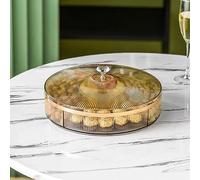 GINTON Snack Serving Tray,Snack Box Candy Dish, Multifunctional Divided Serving Tray with Lid, 11" Appetizer Tray, for Dried Fruits, Nuts, Candies and Fruits (Color : Oranje)