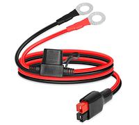 GINTOOYUN 12AWG 45A Connecteur à la borne du joint torique Câble de borne DC12V / 24V 45A Connecteur à chargement torique Câble de chargement, 20A Fusible de sécurité (39,3 pouces)