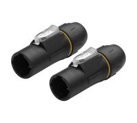 GINTOOYUN 2 Pack 3 Pin 20A Powercon Connector 3 Pin Waterproof Locking PowerCon Connector pour écrans LED, Feux de lumière, systèmes Audio, etc (Prise Femelle)