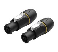 GINTOOYUN 2 Pack 3 Pin 20A Powercon Connector 3 Pin Waterproof Locking PowerCon Connector pour écrans LED, feux de lumière, systèmes audio, etc (Prise mâle)