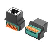 GINTOOYUN 2 PC RJ45 8P8C Adaptateur sans soudure de connexion rapide RJ45 Femme à 8 broches Adaptateur d'extension réseau de borne de ressort pour câble Ethernet Cat5 Cat5e Cat6 Cat7