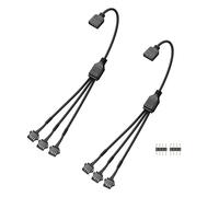 GINTOOYUN 2 PCS 1 à 3 argb Splitter Cable 12V 4 broches femelle à trois SM 4 broches femelle adressable RGB Splitter Cable pour bande lumineuse LED, ventilateur argb 12V etc(11,8 pouces)(Style 10)