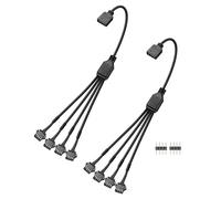 GINTOOYUN 2 PCS 1 à 4 argb Splitter Cable 12V 4 broches femelle à 4 broches SM 4 broches femelle adressable RGB Splitter Cable pour bande lumineuse LED, ventilateur argb 12V etc(11,8 pouces)(Style 11)